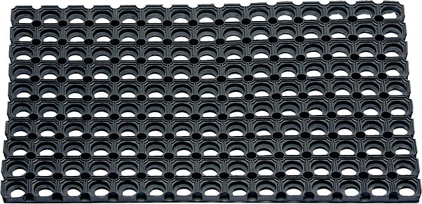 Tapis extérieur grattant Domino caoutchouc 150x100cm noir - CORYL -  Mr.Bricolage