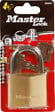 MASTER LOCK - Cadenas à clé laiton massif 50mm anse d.8xh.30mm 6 goupilles - vignette