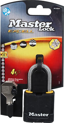 MASTER LOCK - Cadenas haute sécurité à clé acier-zinc 49mm anse d.8xh.38mm 4 clés - large