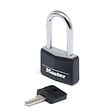 MASTER LOCK - Cadenas à clé alu avec protection en vinyle noir 40mm anse d.6xh.38mm - vignette