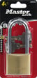 MASTER LOCK - Cadenas à clé laiton massif 50mm anse d.8xh.64mm 6 goupilles - vignette