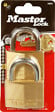 MASTER LOCK - Lot de 2 cadenas à clé laiton massif 50mm anse d.7xh.25mm 5 goupilles - vignette