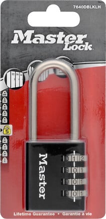 MASTER LOCK - Cadenas à combinaison programmable alu 40mm anse d.6xh.51mm - large