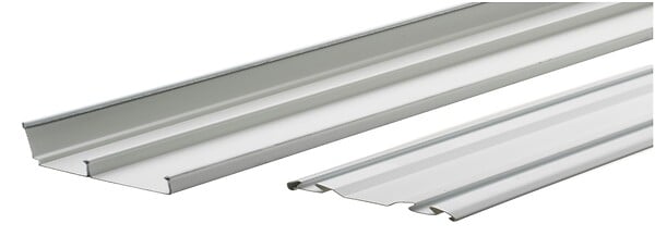 OPTIMUM - Rails haut et bas acier laqué gris 120cm - large