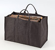 DIXNEUF - Sac à bûches en toile de jute Natureo gris - Capacité 100 kg - vignette