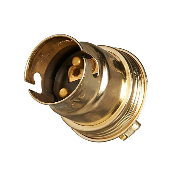 ZENITECH - Douille à baïonnette B22. 150 W. coloris or acier laitonné 1 bague - large