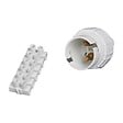 ZENITECH - Lot de 4 douilles B22 nylon - Blanche - 100W - vignette