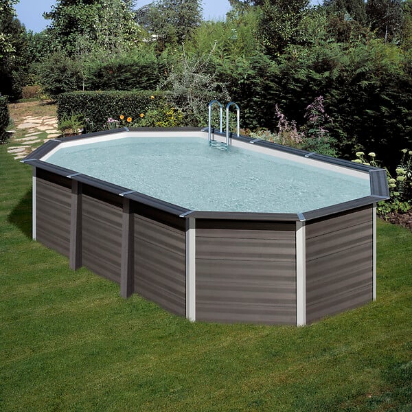 GRE - Piscine ovale composite 6,64m x 3,86m x H.1,54m - large