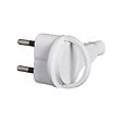 ZENITECH - Fiche électrique mâle extra plate - 6A - Blanc - vignette