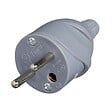 ZENITECH - Fiche électrique mâle 2P+T - Gris - 16A - vignette