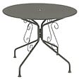 RETIGRITTI - Table de jardin ronde en fer forgé Romantique – Graphite – 4 personnes – Diam.95xH.74cm - vignette