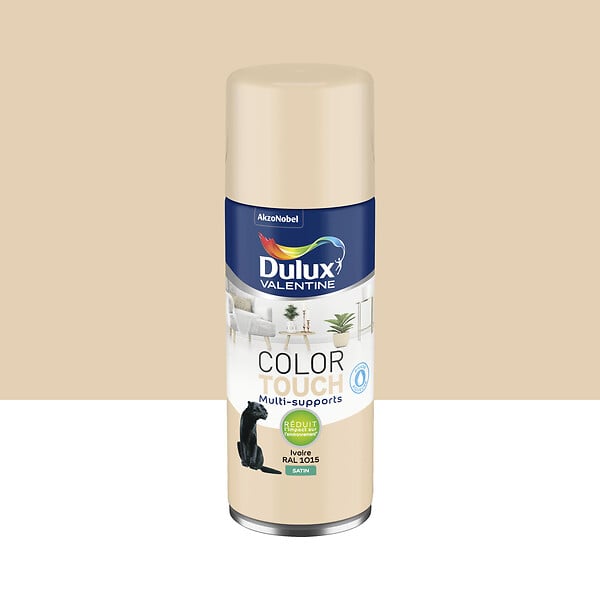 DULUX VALENTINE - Aérosol Color Touch - Ivoire - Satin - 400ml - large