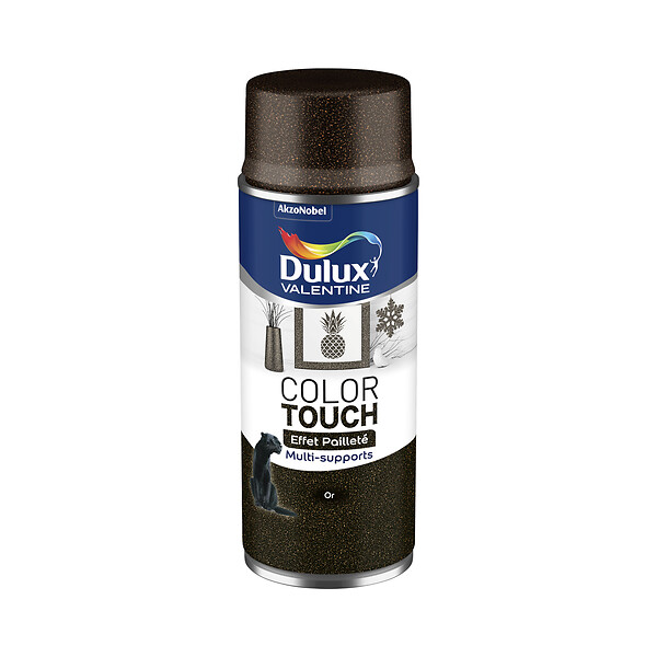 DULUX VALENTINE - Aérosol Dulux Valentine Color Touch Effet Pailleté Or 400 ML - large