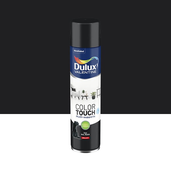 DULUX VALENTINE - Bombe de peinture Color Touch - Noir 600ml - large
