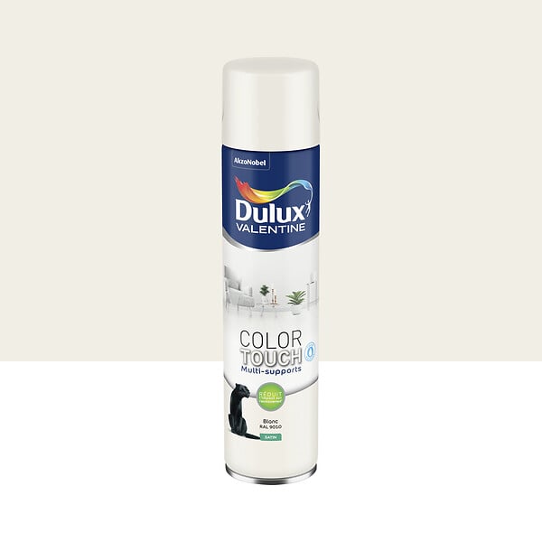 DULUX VALENTINE - Bombe de peinture Color Touch - atin - Blanc - 600ml - large