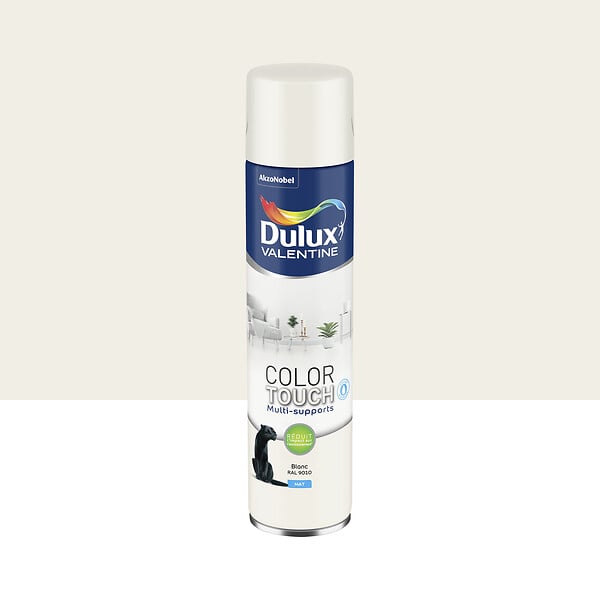 DULUX VALENTINE - Peinture en aérosol Color Touch - Mat Blanc - 600ml - large