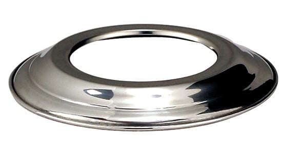 DISTRIWEST - Rosace aluminium chromée diamètre 125mm - large