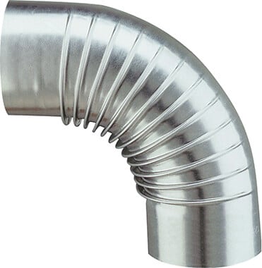 DISTRIWEST - Coude aluminié 90° diamètre 125mm - large
