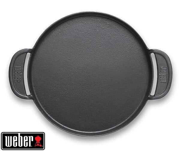 WEBER - Plancha fonte émaillée - Gourmet BBQ System - 30 cm - large