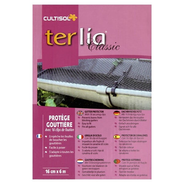 TERLIA - Protège-gouttière 16 cm x 6 m - large