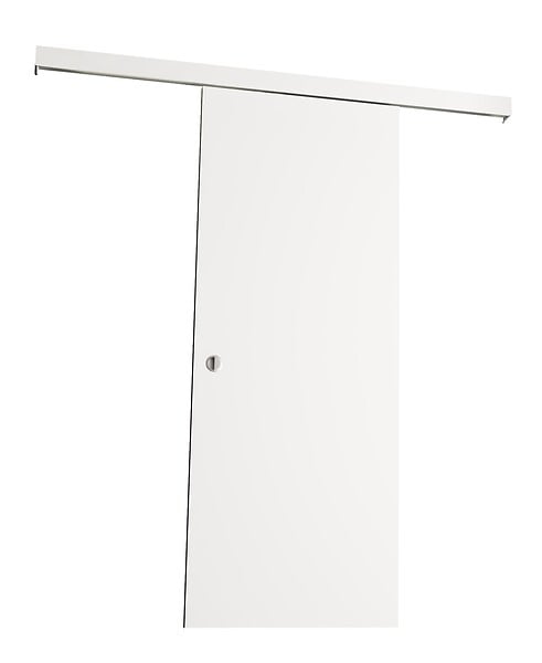 TECNOPROFILS - Kit porte coulissante en applique prépeinte - H.204xl.83cm - large