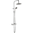 ESSEBAGNO - Color colonne de douche thermostatique chromée et blanche - vignette