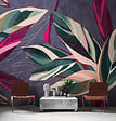 AS CREATION - Papier peint panoramique floral rétro 70 flower - 3,71x2,80m - vignette