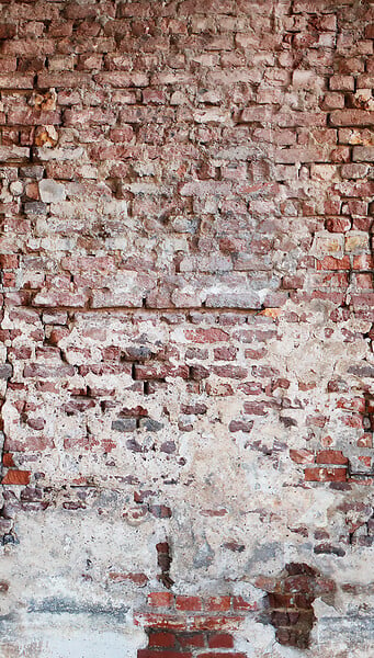 AS CREATION - Papier peint panoramique Vieux mur briques - 1,59x2,80m - large