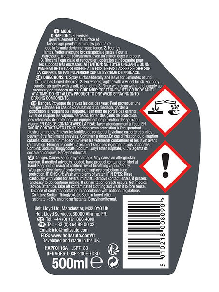 HOLTS - HOLTS - Nettoyant jantes décontaminant avec changement de couleur  500 ml - large