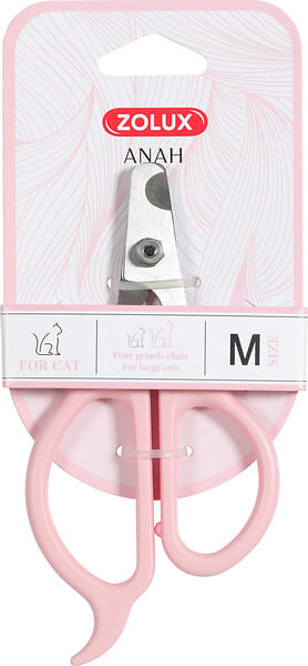 ZOLUX - Coupe-griffes pour chat taille M - Acier inoxydable - Rose - large