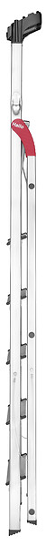 HAILO - Escabeau Hailo L60 sécurisé pliable - 6 marches - 3.03m - en alu ultra léger - large
