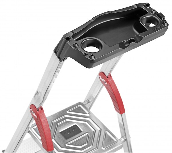 HAILO - Escabeau Hailo L60 sécurisé pliable - 6 marches - 3.03m - en alu ultra léger - large